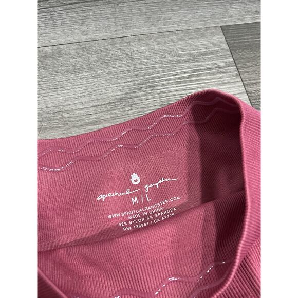 Spiritual Gangster Seamless Leggings M/L Ombre Pink - Picture 2 of 4